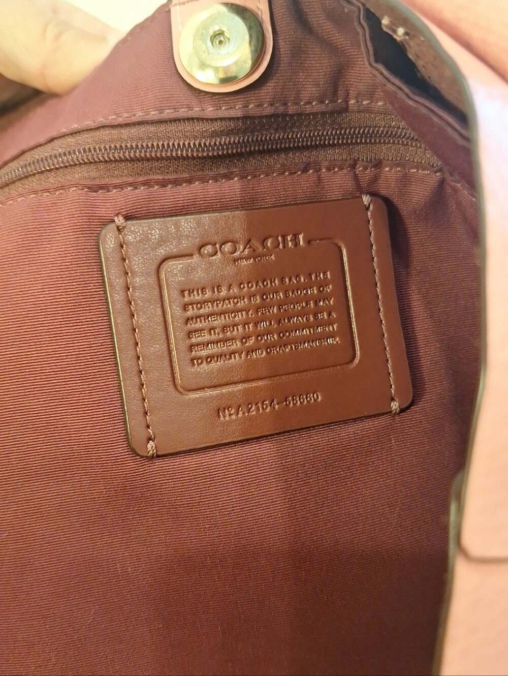 Coach Pink Derby Leather Tote EUC - Picture 5 of 6
